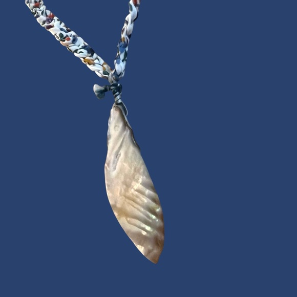 Ariana Ost (@ Free People), The Era Strand Necklace, Blue/White/Shell - Picture 5 of 13